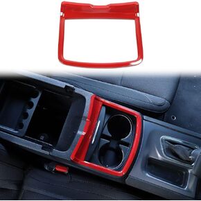 Voodonala for Charger Center Consoles Cup Holder Trim for 2011-2019 Dodge Charger, ABS Red 1pc
