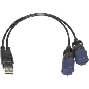 TecMate Optimate USB Cable O-110, USB Y-Splitter, with Weatherproof Connection System