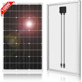 DOKIO 200w 18v Solar Panel Monocrystalline to Charge 12v Battery(Vented AGM Gel) or Off-Grid/RV,Boat:1pcs 200W Solar Panel + Controller + 5M MC4 Extension Cable+3M Alligator Clips+Mounting Z Brackets
