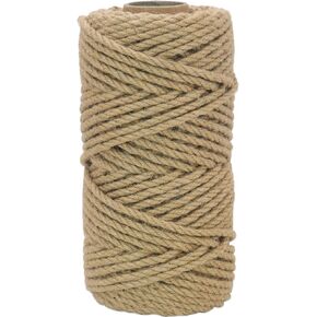 Thick Jute Twine 4mm 196ft Brown Garden Rope Gardening Haning String Decorative Sisal Hemp Rope for Plants-DIY Crafts-Artworks-Home-Packing PQ199