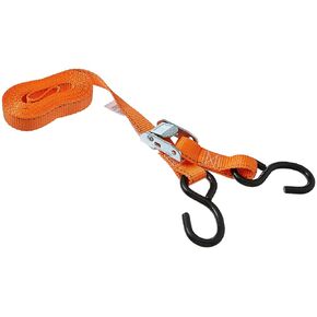 Keeper – 1" x 10’ Heavy Duty Cam Buckle Tie-Down with S Hooks - 400 lbs. Working Load Limit and 1,200 lbs Break Strength