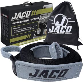 JACO 4X4 TowPro Recovery Tow Strap - 3" x 20' | Off Road Towing & Recovery Strap (31,542 lbs)