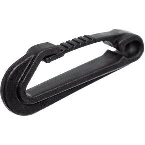 Wingless Snap Bungee Hook – 1/4 Inch Black Heavy Duty Shock Cord Hooks – Camping and Nautical Accessories (10 Pack)
