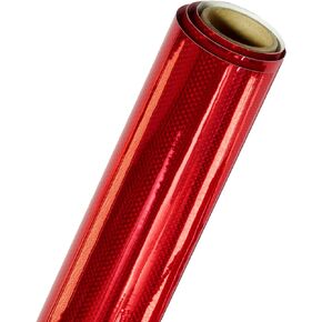 VViViD+ Holographic Weave Red High-Gloss Vinyl Wrap (1ft x 5ft) Film Roll with Diamond Air Release Technology, Non-Stretch Protective Cap Liner, Self Adhesive