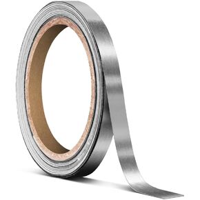 VViViD+ Brushed Chrome Air-Release Vinyl Adhesive Tape Roll 1/4" x 25ft