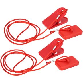 Estink Running Machine Safety Switch, 2Pcs Treadmill Safety Key Universal Running Machine Safety Switch Lock Magnet Treadmill Key Fitness Accessory Rectangle Safety Clip for Home Office