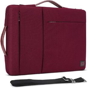 DOMISO 14 Inch Laptop Sleeve Shoulder Bag Case Pouch for 14" Lenovo Chromebook S330 / ThinkPad A475 A485 E485 T480s / HP ProBook 640 645 G4 / Dell Chromebook 14, Grey