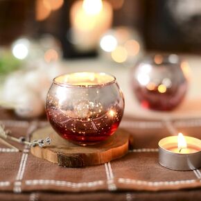 حامل شموع نذرية باللون الوردي والذهبي الوردي، مجموعة حامل شموع من الزجاج الزئبقي مكونة من 12 قطعة، قطع مركزية مثالية لحفلات الزفاف، والحفلات، وديكور المنزل in Kuwait