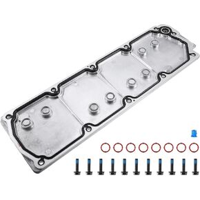 X AUTOHAUX Engine Block Valley Cover Kit with Gasket Bolt 12610141 12598832 LS2 LS3 LS7 for Chevrolet Silverado 1500 2007-2013 for GMC Sierra