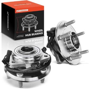 A-Premium 2 x Front Wheel Bearing and Hub Assembly with ABS & 5-Lug Compatible with Jeep Wrangler 2007 2008 2009 2010, Replace # 513272