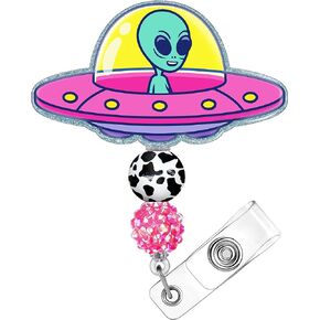 Plifal Badge Reel Holder Retractable with ID Clip for Nurse Nursing Name Tag Card Cute Funny Accessories with Alligator Clip Medical Assistant Office Student Work Hospital