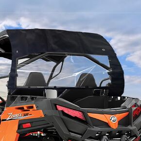 UTV Rear Windshield Soft Rear Window Compatible with CFMOTO ZFORCE 500 ZFORCE 800 Heavy Duty Dustproof Waterproof
