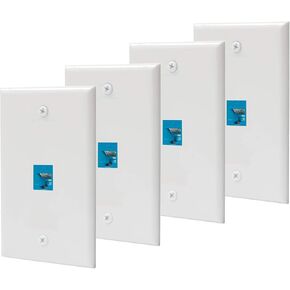 منفذ لوحة الحائط إيثرنت 1 منفذ 4 حزم، Cat6 RJ45 كيستون لوحة الحائط جاك أنثى إلى أنثى غطاء حماية in Kuwait