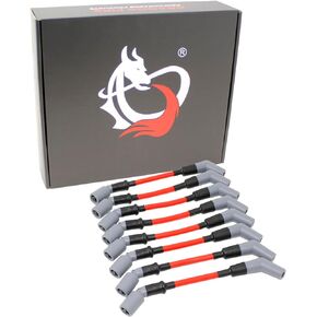 DRAGON FIRE PERFORMANCE 10mm ULTRA LOW 40 Ohm per/ft. Pro Series Spark Plug Wire Set For 1999-2017 Chevrolet GM GMC Chevy LS LSX LS1 LS2 LS3 LS6 LS7 WITH Round or Square Coils OEM Fit SPW3005
