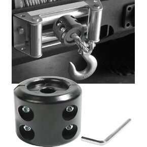 Rubber Winch Stopper for Cable,Winch Cable Hook Rubber Stopper with Stainless Steel Screws and Nuts,Rubber Hook Stopper with Allen Wrench,Winch Cable Line Saver