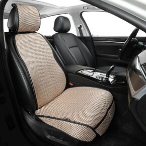 Auto Newer Car Seat Cover,Breathable Front Car Seat Cushion,Comfortable Car Seat Protector,Anti-Slip and Full Wrap Driver Car Seat Protector with Storage Pocket,Universal All Seasons(Black,2PCS)