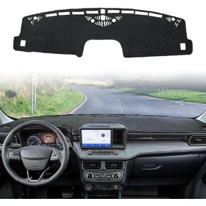 auovo Dashboard Cover Mat Compatible with Ford Maverick Accesories 2022 2023 Anti-Slip Dash Cover Dash Carpet Cover Sunshield Protector
