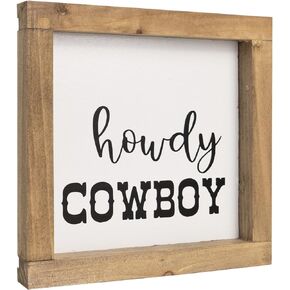 flangairy Western Wall Decor, Cactus Wall Art, Wood Southwest Desert Sign, Southwestern Living Room Aztec Home Farmhouse Table Desk Shelf Boho Decorations