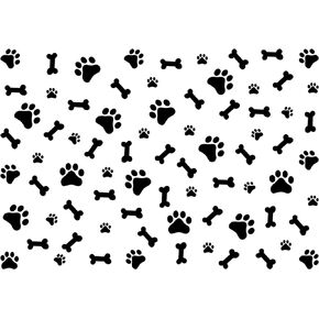 Set of 76 Dog Decor Stickers Dog Paw Decal Paw Print Sticker Dog Bones Stickers Dog Room Decor Removable Vinyl DIY Art Animal Footprint Mural for Kid Nursery Bedroom