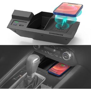 Wireless Car Charger for Mazda CX5 CX-5 2017-2023 2024 Center Console Accessories, Wireless Phone Charging Pad for Mazda CX5 2017 2018 2019 2020 2021 2022 2023 2024