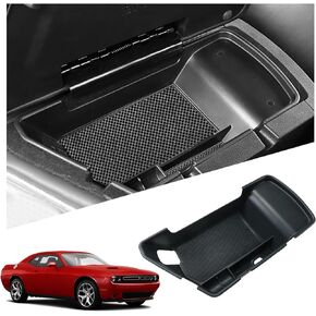 Ruiya for Challenger Center Console Organizer 2015+ Dodge Challenger Accessories Automotive Consoles Dodge Challenger Armrest Glove Tray Compatible with 2015-2020 2021 2022 2023 Dodge Challenger