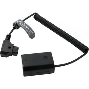 NP-FZ100 Dummy Battery to D-tap Power Coiled Cable for Sony A9 A7III A7RIII A7SIII A7IV A7M4 A6600 FX3 Camera