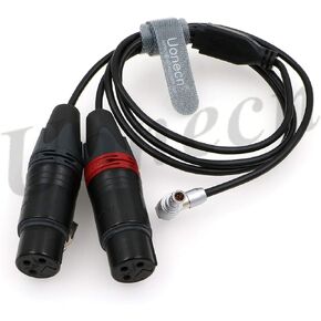 ARRI Alexa Mini Camera Cable Two XLR 3 pin Female Plug to 00 Right Angle 5 pin Male Audio Input Cable
