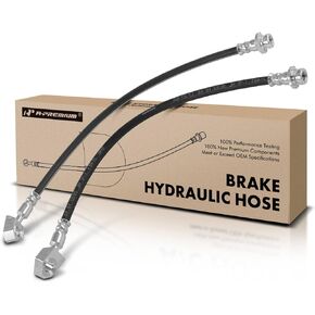 A-Premium Front Driver and Passenger Brake Hydraulic Hose Compatible with Nissan and Datsun Models - Pickup 1972-2006, D21 1986-1994, RWD - Replace# 4621101G10(Pack of 2)