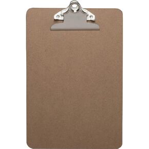 Business Source 16506 Clipboard, w/ Standard Metal Clip, 6-Inch x9-Inch , Brown