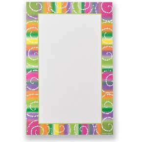 Gartner Studios Fiesta Border Stationery Print-At-Home Invitation Kit,White,5.5-x-8.5-Inch,70496