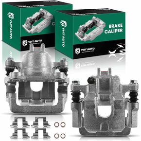 YHTAUTO Rear Side Disc Brake Calipers with Bracket Replacement for Acura Honda Models, Pilot 2003-2008, MDX 2001-2006 V6 3.5L, Rear Driver Passenger Caliper Assembly Set of 2, Replace# 43018-S3V-A00