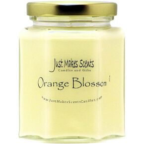 Orange Blossom Scented Blended Soy Candle | Strong Spring Floral Fragrance | Hand Poured in The USA by Just Makes Scents (8 oz)