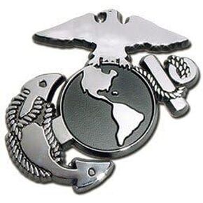 US Marine Corps USMC EGA Insignia Chrome Auto Car Truck Motorcycle Emblem