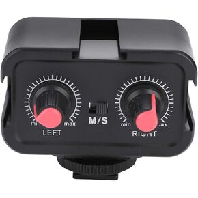 DSLR Cameras Audio Mixer Adapter, WS V2 Dual Channel Small Microphone Audio Mixer for DSLR Cameras Mono 1/8inch(3.5mm) inputs/Stereo 1/8inch(3.5mm) Input / 1/8inch(3.5mm) Stereo Output