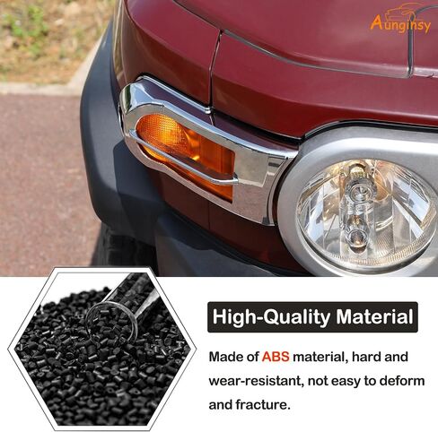 غطاء مصباح الضوء الخلفي مناسب Toyot@a FJ Cruiser 2007-2024 غطاء الضوء الخلفي الذيل مصباح حماية الإطار حواف ضوء الفرامل الخلفية غطاء الكسوة الخلفية غطاء الديكور الأمامي حماية ملحقات ABS in Kuwait