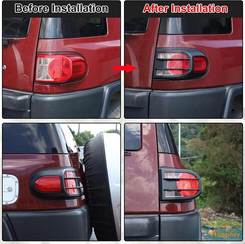 غطاء مصباح الضوء الخلفي مناسب Toyot@a FJ Cruiser 2007-2024 غطاء الضوء الخلفي الذيل مصباح حماية الإطار حواف ضوء الفرامل الخلفية غطاء الكسوة الخلفية غطاء الديكور الأمامي حماية ملحقات ABS in Kuwait