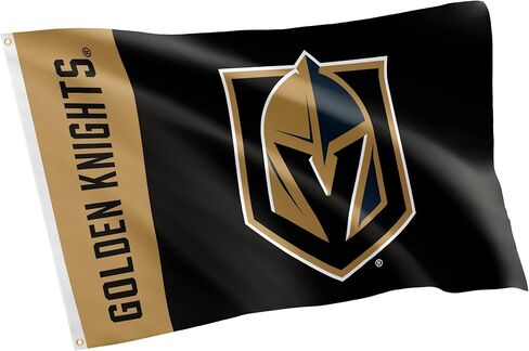 صبار الصحراء لاس فيجاس جولدن نايتس علم NHL 100% بوليستر للاستخدام الداخلي والخارجي 3 × 5 أقدام أعلام فريق دوري الهوكي الوطني (علم الاسم) in Saudi Arabia