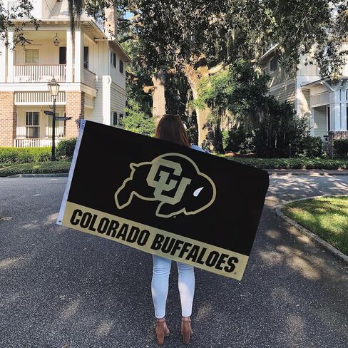 University of Colorado Flag Buffaloes CU Buffs Flags Banners 100% Polyester Indoor Outdoor 3x5 (Style S) in Saudi Arabia