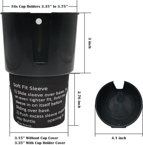 حامل أكواب السيارة من Smile Turtle لزجاجة 32 أونصة و40 أونصة، وموسع زجاجة المياه، وإدراج حاملات أكواب قواعد السيارة، ووحدات تحكم السيارات ومنظمات الملحقات الداخلية، CCT-003 in Kuwait