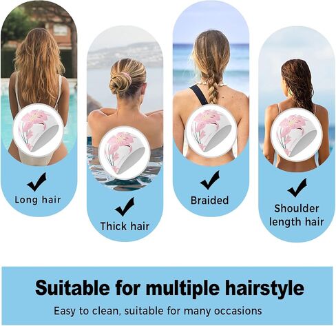 Flower Silicone Swim Cap,3D Ergonomic Design for Adults for Long or Short Hair,Soft Stretchable in Saudi Arabia