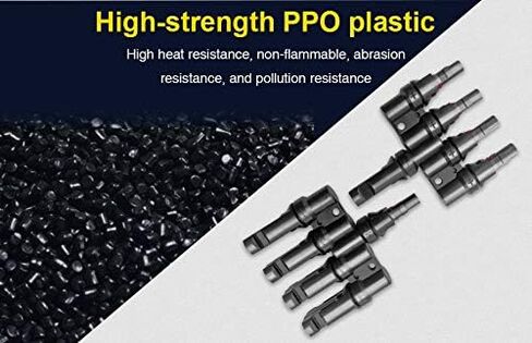 زوج واحد من موصل اللوحة الشمسية MC-4 T فرع موصلات كابل مقرنة - 1 ذكر إلى 4 أنثى (M/4F) و1 أنثى إلى 4 ذكر (F/4M) للاتصال المتوازي بين الألواح الشمسية in Kuwait