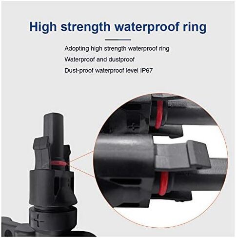 زوج واحد من موصل اللوحة الشمسية MC-4 T فرع موصلات كابل مقرنة - 1 ذكر إلى 4 أنثى (M/4F) و1 أنثى إلى 4 ذكر (F/4M) للاتصال المتوازي بين الألواح الشمسية in Kuwait