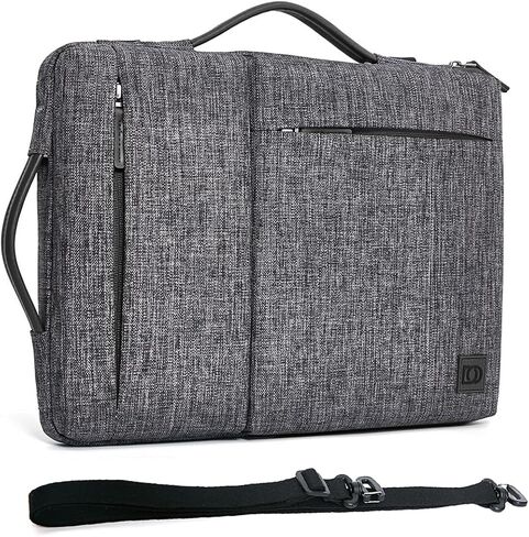 DOMISO 14 Inch Laptop Sleeve Shoulder Bag Case Pouch for 14" Lenovo Chromebook S330 / ThinkPad A475 A485 E485 T480s / HP ProBook 640 645 G4 / Dell Chromebook 14, Grey in Saudi Arabia