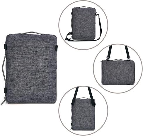 DOMISO 14 Inch Laptop Sleeve Shoulder Bag Case Pouch for 14" Lenovo Chromebook S330 / ThinkPad A475 A485 E485 T480s / HP ProBook 640 645 G4 / Dell Chromebook 14, Grey in Saudi Arabia