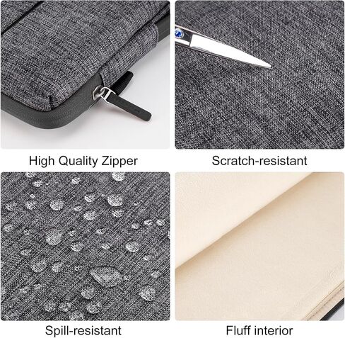 DOMISO 14 Inch Laptop Sleeve Shoulder Bag Case Pouch for 14" Lenovo Chromebook S330 / ThinkPad A475 A485 E485 T480s / HP ProBook 640 645 G4 / Dell Chromebook 14, Grey in Saudi Arabia