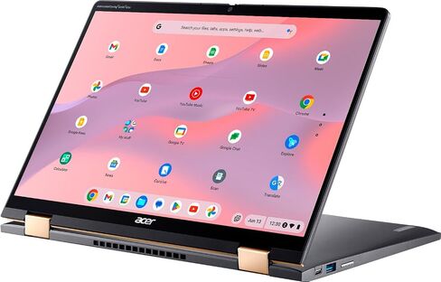كمبيوتر محمول acer Chromebook Spin 714 2 في 1 (شاشة لمس 14 بوصة FHD +، الجيل الثالث عشر Intel 10-Core i5-1335U، ذاكرة الوصول العشوائي 8 جيجابايت، 512 جيجابايت SSD) للأعمال والطلاب، كاميرا ويب QHD، إضاءة خلفية، عمر بطارية طويل، قلم IST، نظام تشغيل Chrome ، in Saudi Arabia