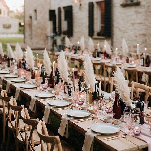 حامل شموع نذرية باللون الوردي والذهبي الوردي، مجموعة حامل شموع من الزجاج الزئبقي مكونة من 12 قطعة، قطع مركزية مثالية لحفلات الزفاف، والحفلات، وديكور المنزل in Kuwait