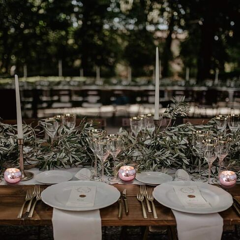 حامل شموع نذرية باللون الوردي والذهبي الوردي، مجموعة حامل شموع من الزجاج الزئبقي مكونة من 12 قطعة، قطع مركزية مثالية لحفلات الزفاف، والحفلات، وديكور المنزل in Kuwait