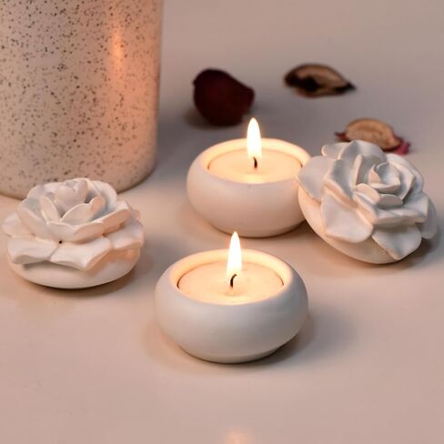 حامل شموع Tealight مرسومة يدويًا من IndianShelf لعيد الميلاد وعيد الفصح لتزيين المنزل قطع مركزية للطاولات وحاملات الشموع لأضواء الشاي السيراميكية - 9 قطع in Saudi Arabia