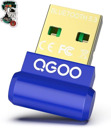 محول بلوتوث USB للكمبيوتر الشخصي - QGOO Bluetooth Dongle 5.3 EDR، مستقبل بلوتوث لاسلكي للكمبيوتر المكتبي والكمبيوتر المحمول بلوتوث Windows 8.1/10/11 (blue-183) in Saudi Arabia